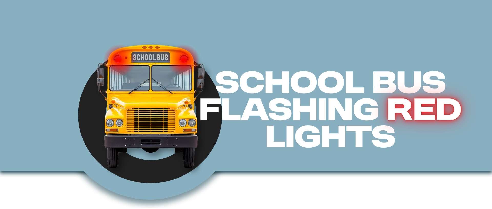 school bus flashing red lights