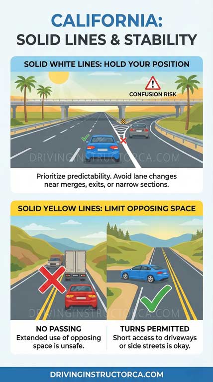 solid and broken lines in California