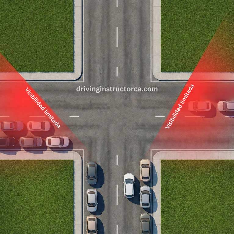 intersecciones sin visibilidad en California