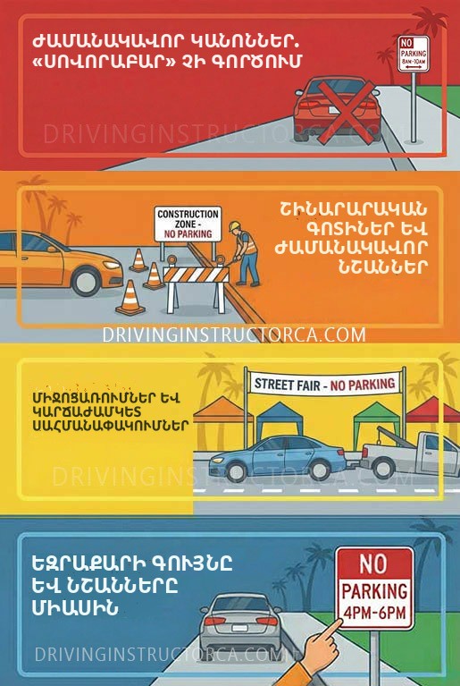 Կալիֆոռնիայում կայանման կանոններ