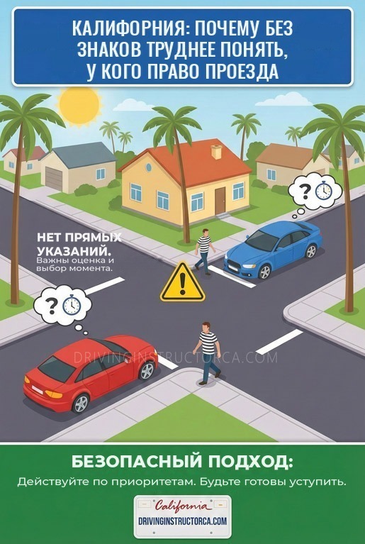 право проезда в Калифорнии