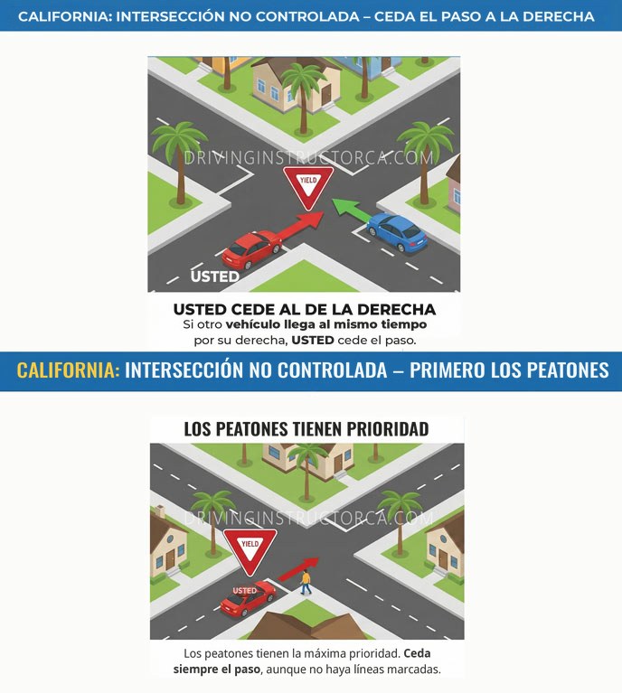 preferencia de paso en California