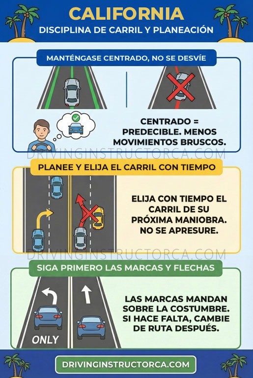 reglas de los carriles en California